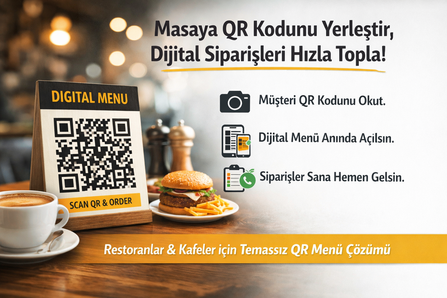 QR Menü ve Restoran Siparişi